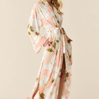Kaia Cloud Jersey Kimono Robe in Magnolia