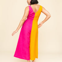 Color Block Linen Jumpsuit
