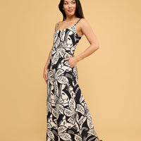 Lani Linen Jumpsuit in Cala