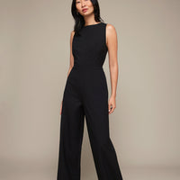 Black Boatneck Jumpsuit