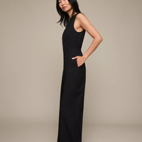 Black Boatneck Jumpsuit