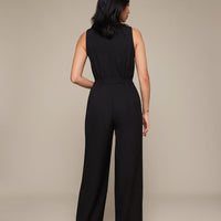 Black Boatneck Jumpsuit