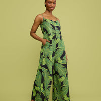 Lani Linen Jumpsuit in Selva