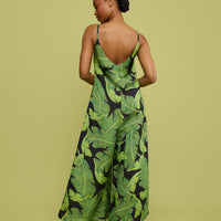 Lani Linen Jumpsuit in Selva