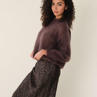 Chocolate and Black Leopard Ben Skirt