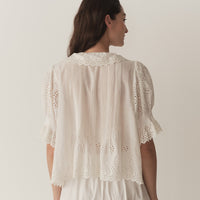 HENRI TOP -- SALT EYELET
