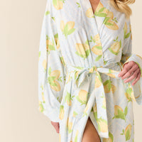 Kaia Cloud Jersey Kimono Robe in Lemon Spritz