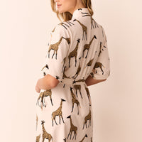 Marisa Cloud Jersey Short Robe in Sahara