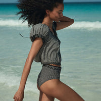 NERA TOP -- NOIR LA MADDALENA GINGHAM