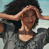 NERA TOP -- NOIR LA MADDALENA GINGHAM