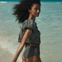 NERA TOP -- NOIR LA MADDALENA GINGHAM