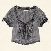 NERA TOP -- NOIR LA MADDALENA GINGHAM