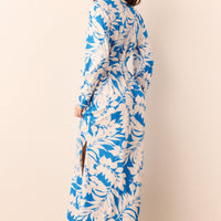 Skyler Cloud Jersey Banded Long Robe in Serene