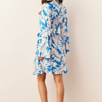 Meadow Cloud Jersey Classic Short Robe in Serene
