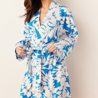 Meadow Cloud Jersey Classic Short Robe in Serene