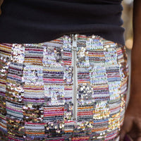 Multicolored Sequin Clif Skirt