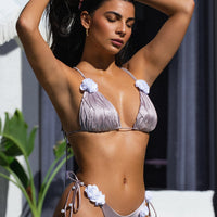 Fleur Tie Bottom Satin Mauve (Limited Edition)